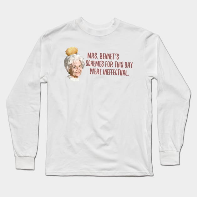 GOLDEN GIRLS x JANE AUSTEN Series — Sophia Petrillo x Mrs. Bennet Long Sleeve T-Shirt by Xanaduriffic